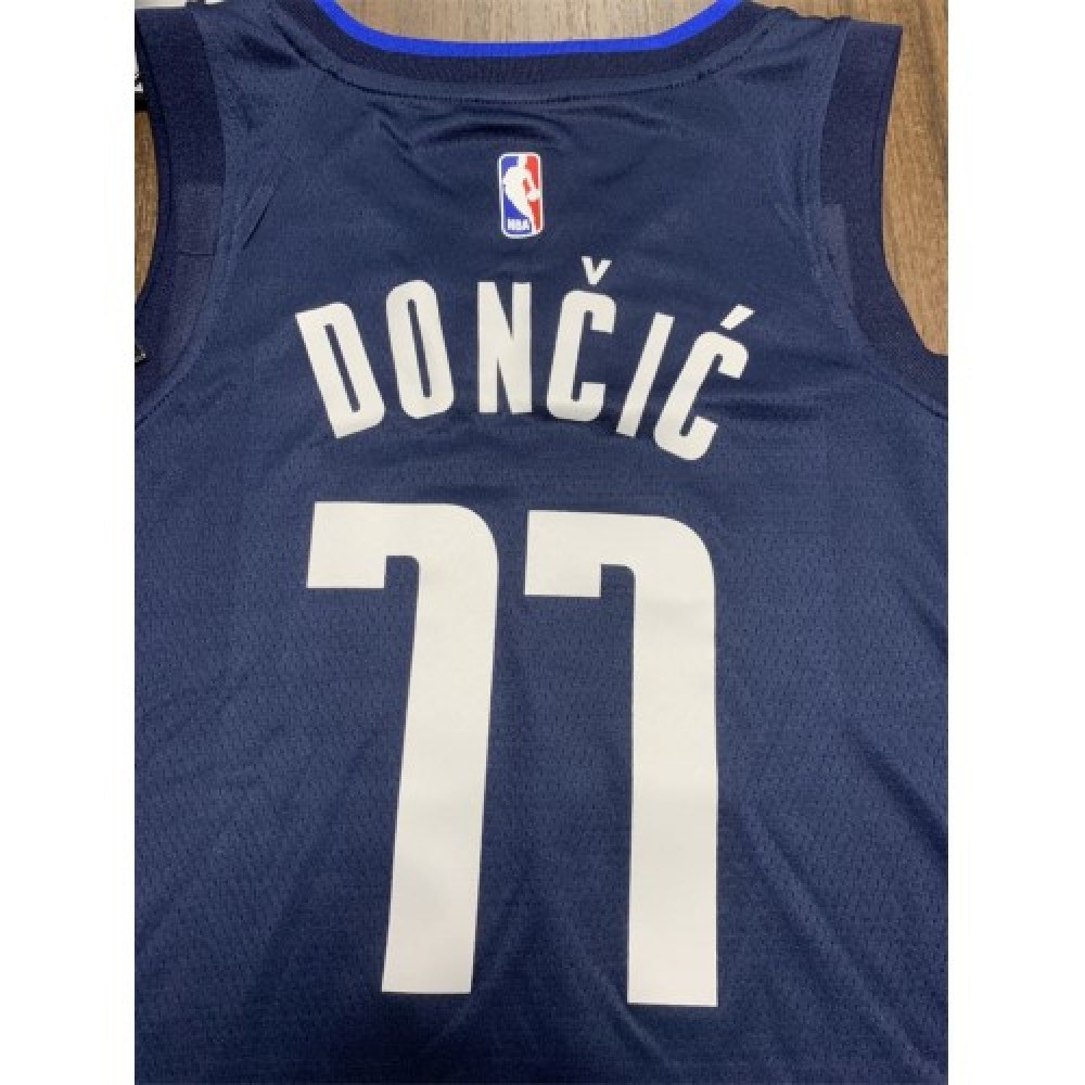 Men's Dallas Mavericks Luka Doncic #77 Navy Finished Swingman Jersey - Statement Editon-Pro Kit Vault | Brand New 26/27 Sports Jerseys